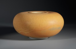  Kürbisvase, Porzellan, 2011, Feldspat-Titanglasur, 1300°C, ceramics, porcelain, pottery, Kunsthandwerk, Gunnar Jakobson, Thüringen, Töpferei