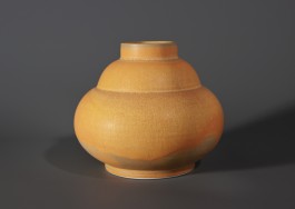  Vase orange Porzellan, 2014 Feldspatglasur, 1300°C, Gasofen, ceramics, porcelain, pottery, Kunsthandwerk, Gunnar Jakobson, Thüringen, Töpferei