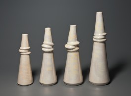  Schwabbelvasen, Porzellan, 2014, gedreht, geschnitten, montiert Lüsterglasur, 1280°C, E-Ofen, ceramics, porcelain, pottery, Kunsthandwerk, Gunnar Jakobson, Thüringen, Töpferei