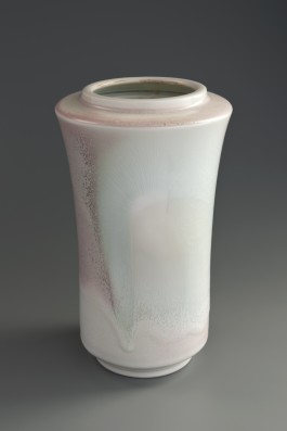  Konische Vase Porzellan, 2012 Feldspat-Reduktionsglasur, 1300°C, ceramics, porcelain, pottery, Kunsthandwerk, Gunnar Jakobson, Thüringen, Töpferei