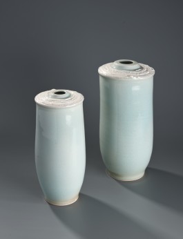  Vasen Seladon, Porzellan, 2012, Seladon, 1300°C, ceramics, porcelain, pottery, Kunsthandwerk, Gunnar Jakobson, Thüringen, Töpferei